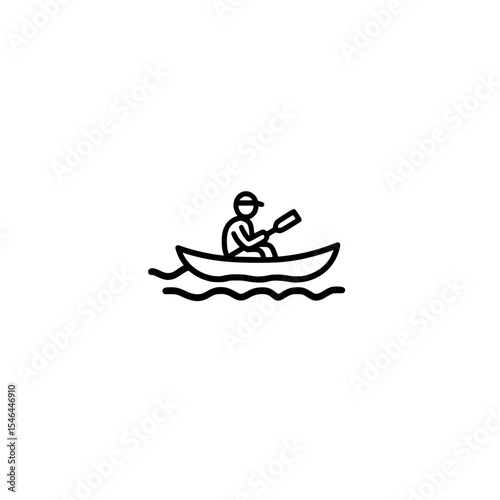 Sport rowing figure icon