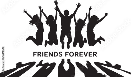 friend forever love jumpers vector