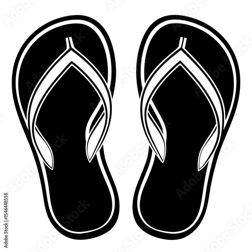 Pair of flipflops isolated on white background