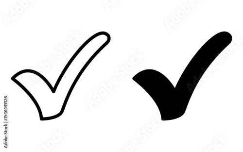 checkmark icon on white background. Correct answer mark.
