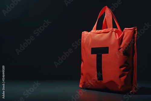High Definition Image of a Red Bag with the Word Quot T Quot on it