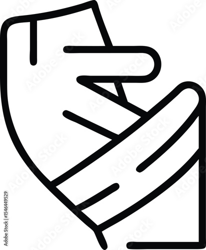 Hand Holding Hurling Stick Stock Vecto