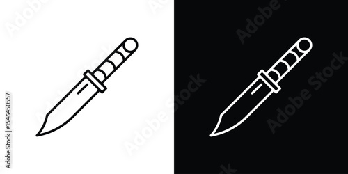 knife icon in black. flat graphic vector icon