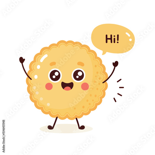 Kawaii Cornflake with Rosy Cheeks – Sweet Food Mascot