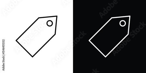 Label icon in black. flat graphic vector icon