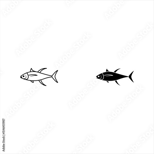 Fish icon set. for mobile concept and web design. vector illustration, eps 10.