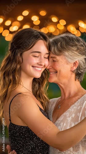 Cross-generation connection, A joyful moment shared between a grandmother and granddaughter. Intergenerational bonding moments captured in authentic family interactions