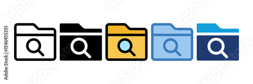 Folder Search Icon Element For Design