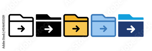 Folder Move Icon Element For Design