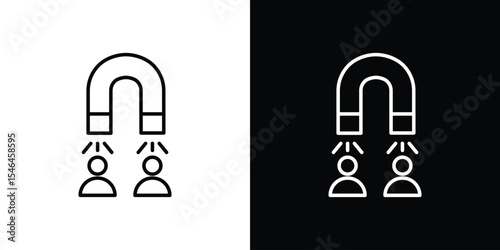 Lead generation icon in black. flat graphic vector icon