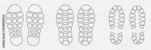 Footprint. Different human footprints. Vector