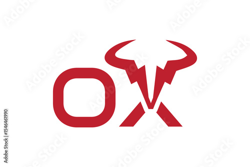 OX logo with bull horns and lightning bolts
