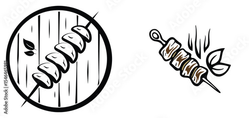 Delicious Grilled Skewers A Culinary Illustration of Savory Delights