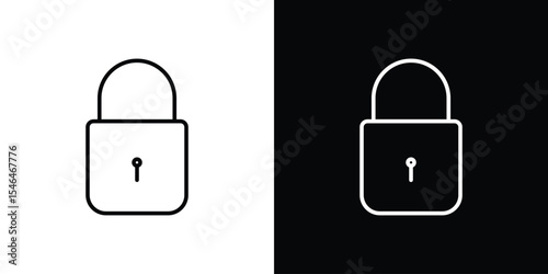 Lock closed icon in black. flat graphic vector icon