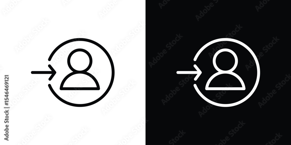 Εκτύπωση καμβά Login icon in black. flat graphic vector icon
