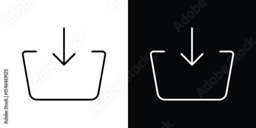 Login icon in black. flat graphic vector icon