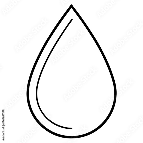 A vector of a water drops outline design in white background Art & Illustration