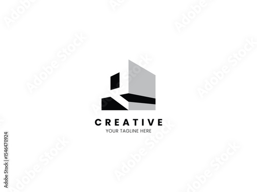 Letter Q 3D building logo for your brand