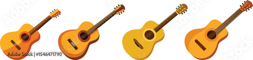 Guitar set vector illustration