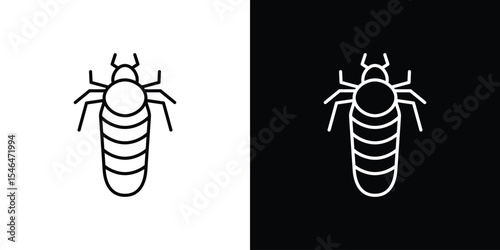 Louse icon in black. flat graphic vector icon