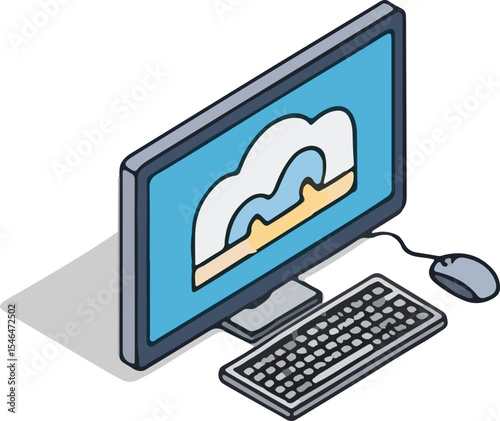 collection of 3d isometric technology vector icons diverse set of network cloud computing server mobile and desktop illustrations modern tech graphics for digital design business and it solution