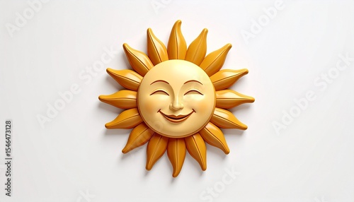 sun on the white background 