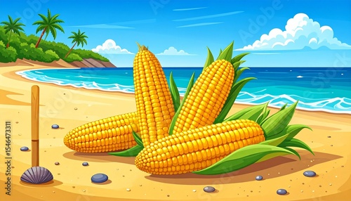 corn on the beach