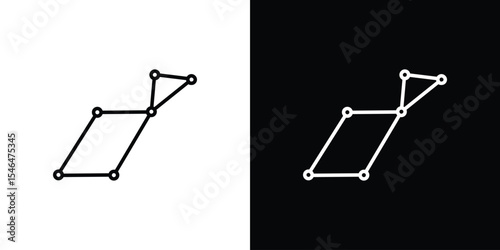 Lyra Constellation icon in black. flat graphic vector icon
