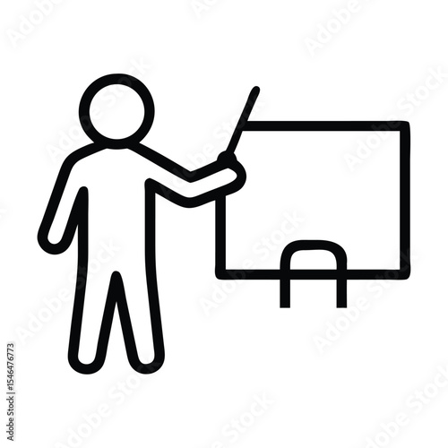 Icon teaching staff no background icon outline 