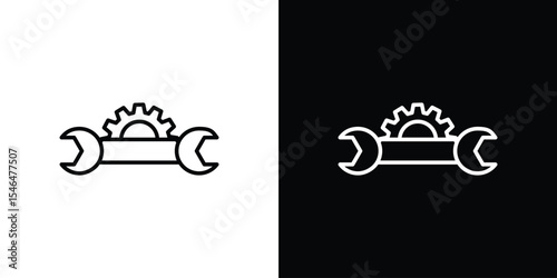Maintainance icon in black. flat graphic vector icon