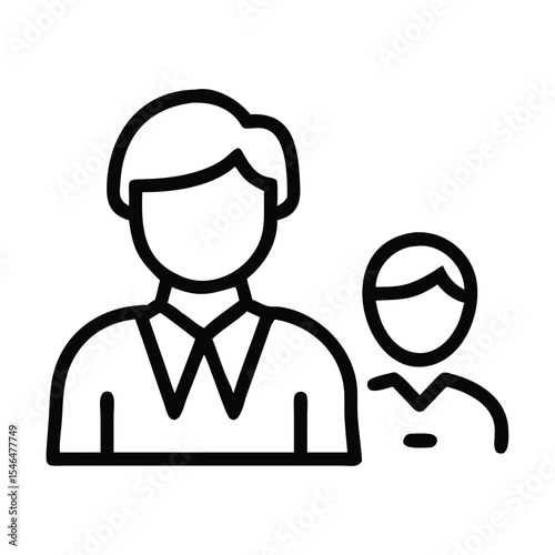 Icon teaching staff no background icon outline 