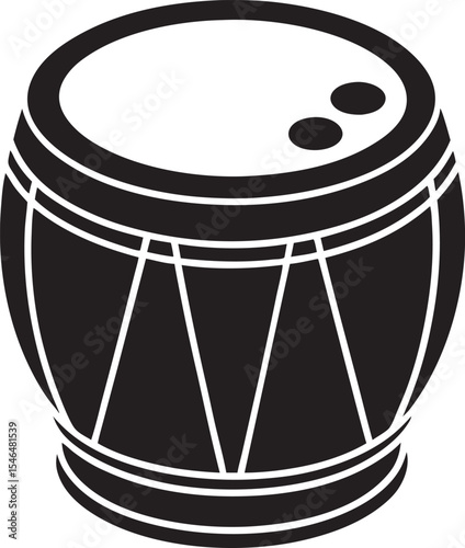 Silhouette  Indian Traditional  Stylish Tabla