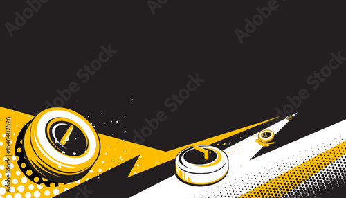 Abstract of curling sport background. Sports concept
