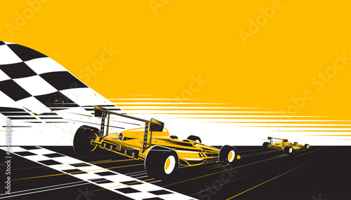 Motorsport car racing background design. Sports race concept
