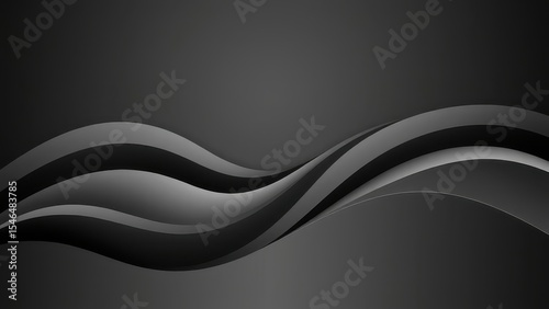 Abstract gray background with flowing smooth lines and gradients