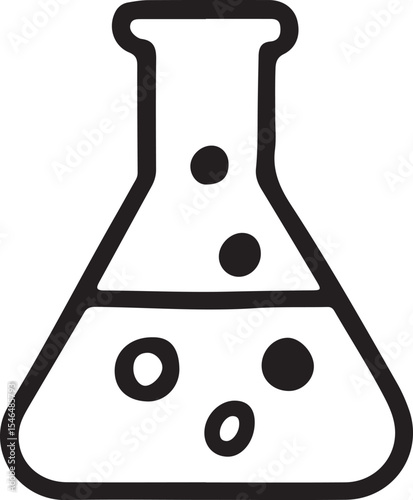 Minimalist Conical Flask Bubble Icon