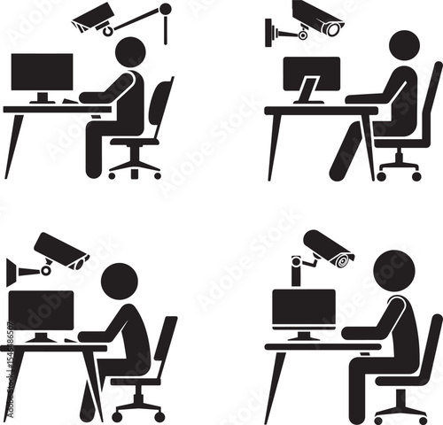 Surveillance in the Workplace: Office Workers Monitored by Security Cameras