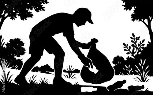 Silhouette_Litter_Cleanup