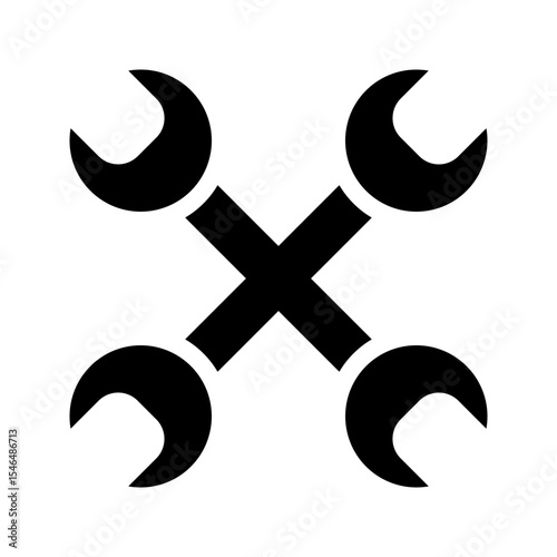 Wrench icon Isolated flat vector in outline icon eps 10