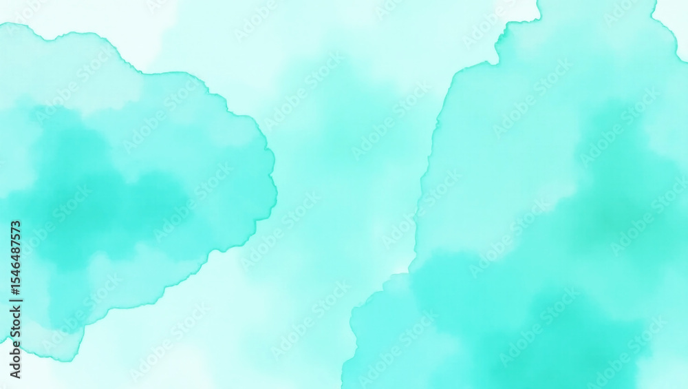 Obraz premium Abstract watercolor paint background in shades of teal