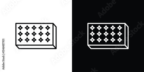 Mattress icon in black. flat graphic vector icon