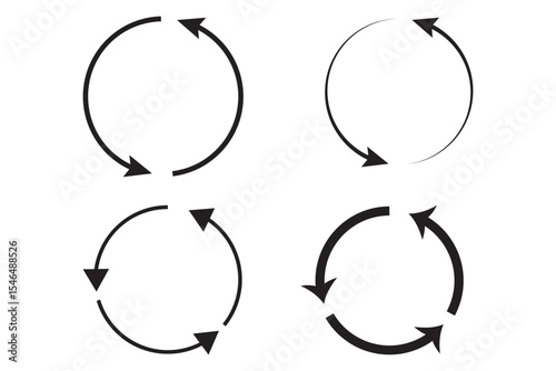 
circle arrow icon set. refresh and reload icon set.