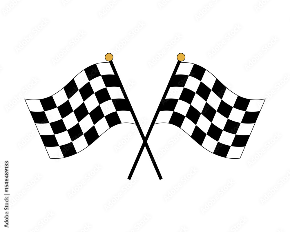 Fototapeta premium Checkered Flags The Ultimate Symbol of Victory and Racing Triumph