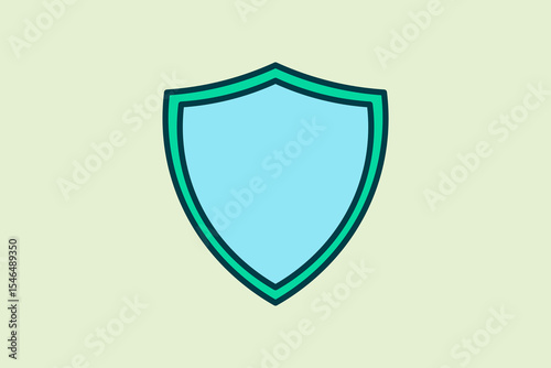 Shield icon. icon related to UI elements. suitable for web site, app, user interfaces,element, printable etc. flat line icon style. simple vector design editable