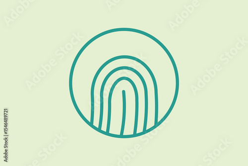 Fingerprint icon. icon related to UI elements. suitable for web site, app, user interfaces,element, printable etc. line icon style. simple vector design editable