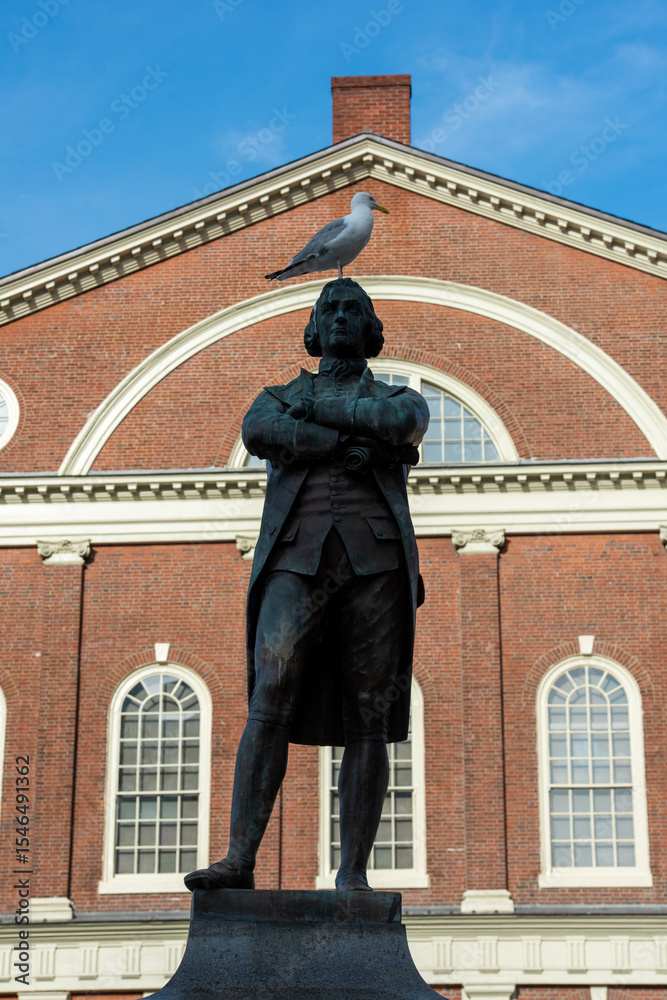 Naklejka premium Statue of Samuel Adams, Boston, USA.