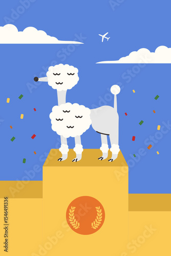 Dog contest illustration
