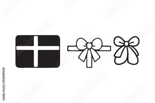 Gift voucher icon vector solid logo illustration. Flat and line style for graphic design, Website