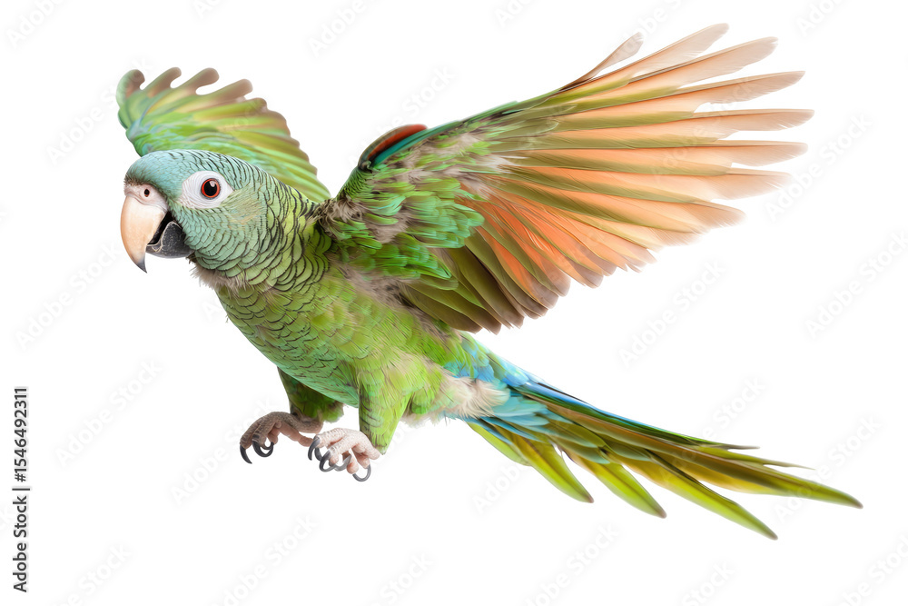 Fototapeta premium Colorful parrot in flight