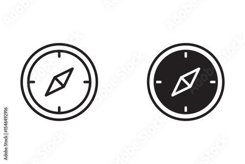 compass icon Isolated flat vector in outline icon set eps 10